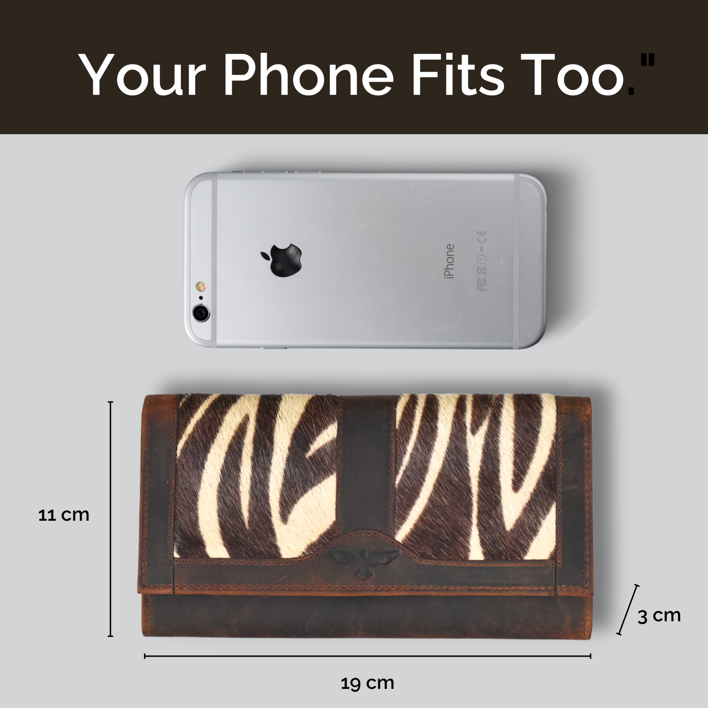 Cartera de Cuero con Solapa Animal Print y Compartimentos – IULIUS