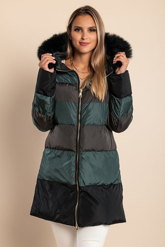 Long jacket with hood, 2258