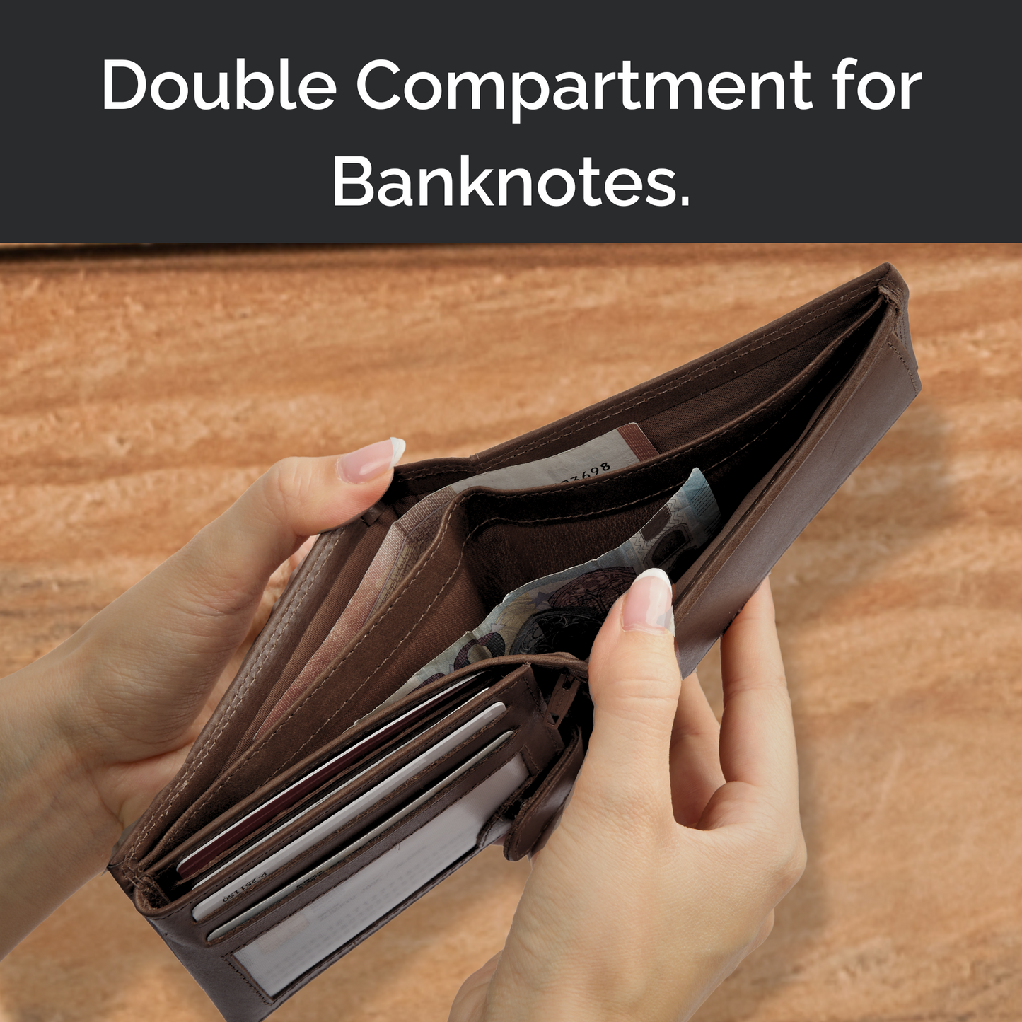 Cartera de Hombre de Cuero con Bloqueo RFID – Seguridad y Estilo –