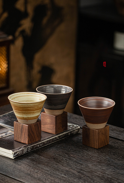 Handmade Cone Ceramic Mug with Smooth Rim – Ideal for Coffee or Tea