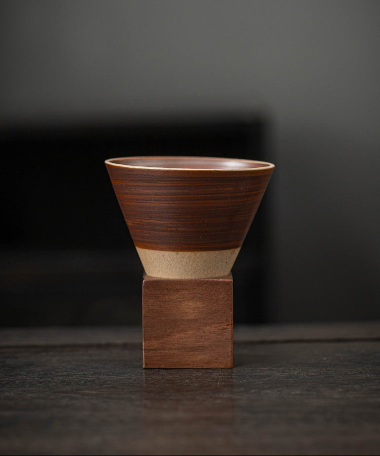 Handmade Cone Ceramic Mug with Smooth Rim – Ideal for Coffee or Tea