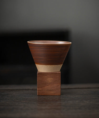 Handmade Cone Ceramic Mug with Smooth Rim – Ideal for Coffee or Tea
