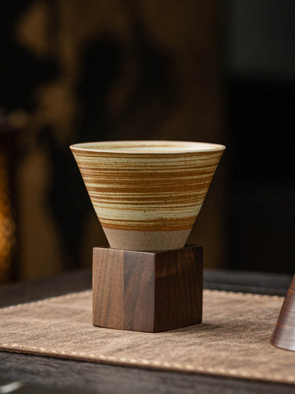 Handmade Cone Ceramic Mug with Smooth Rim – Ideal for Coffee or Tea