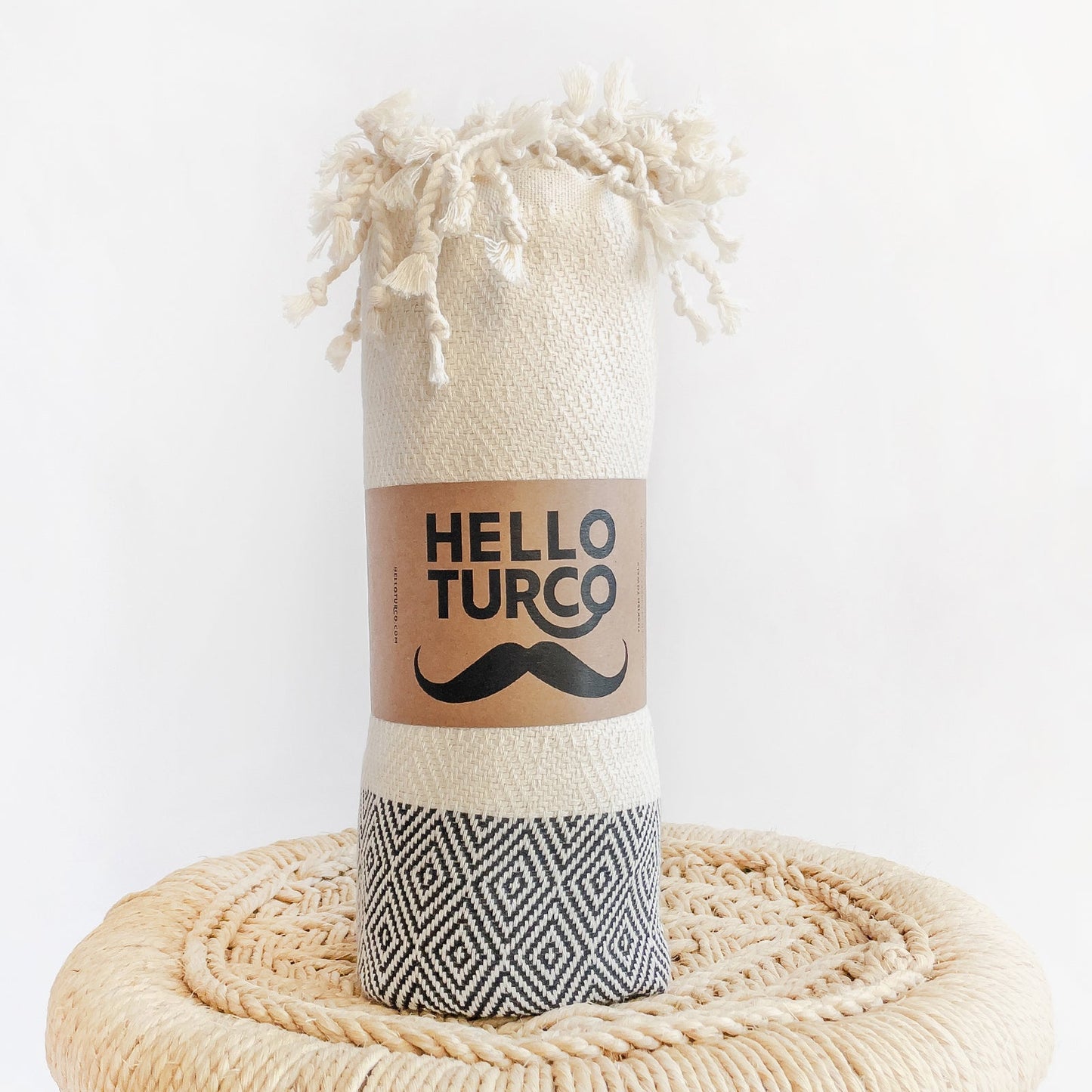 OTTO BLACK Hamamtuch - Schwarze Eleganz, Handgewebt & Weich