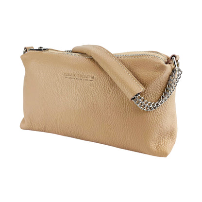 RB1025AU  | Borsa Donna a Mano con doppia lampo in Vera Pelle Made in