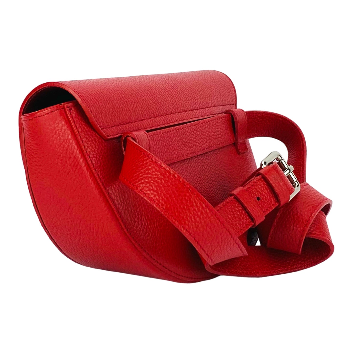 RB1027V | Borsa Donna a Bandoliera stondata in Vera Pelle Made in