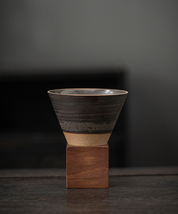 Handmade Cone Ceramic Mug with Smooth Rim – Ideal for Coffee or Tea