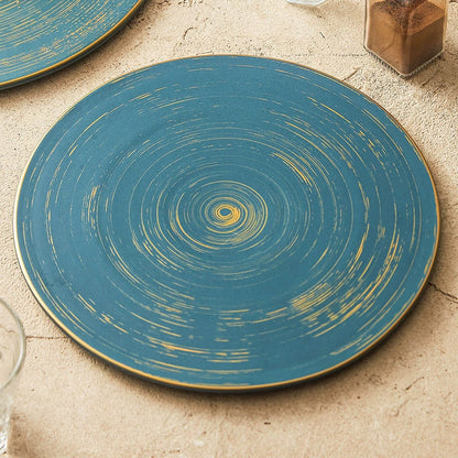 Brushed Texture Round Ceramic Dinner Plate 10" / 12"  – Minimalist Mat