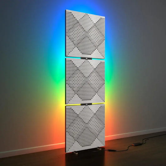 3 Pack WILDS Acoustic Panels with RGB LED Floor Stand